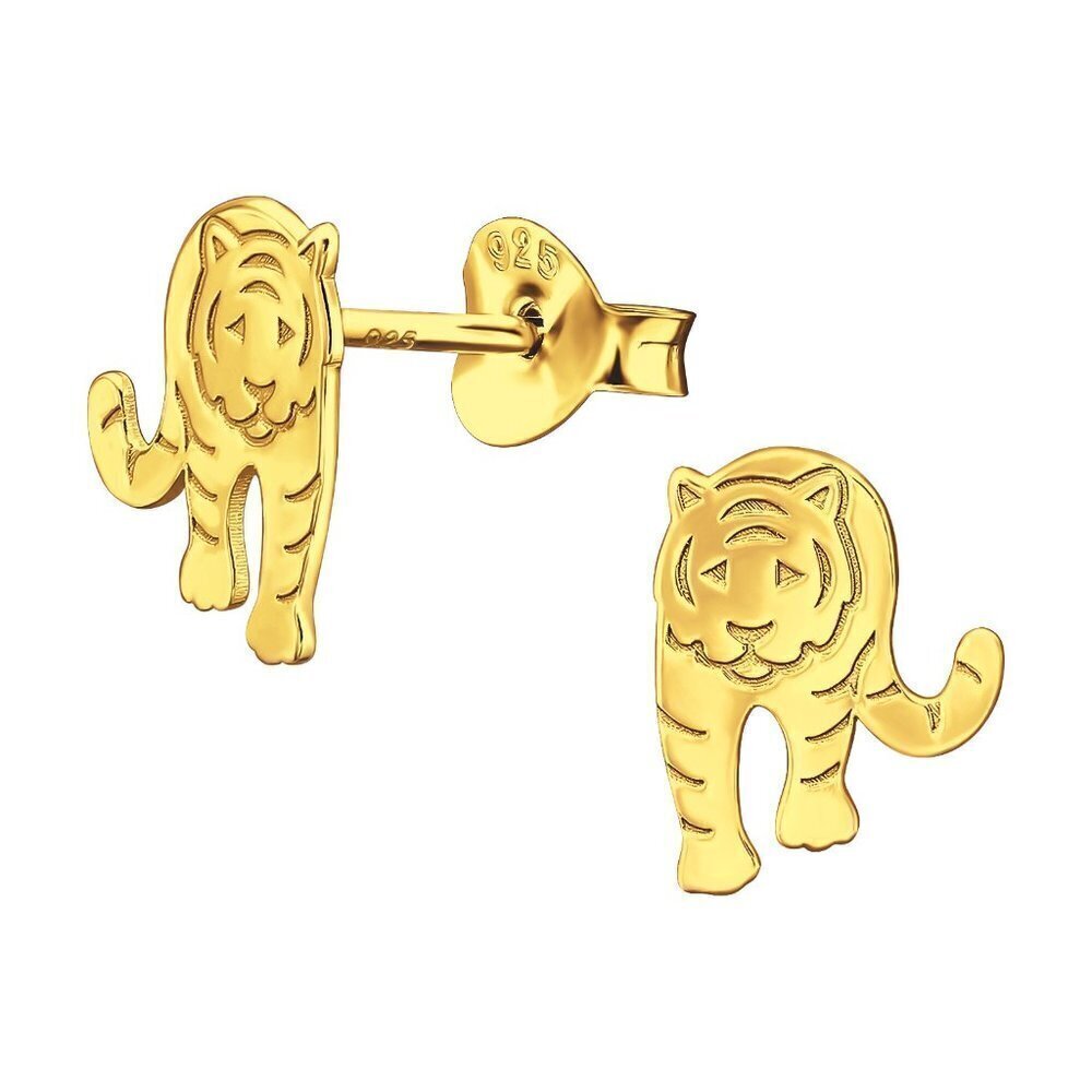14k Gold Vermeil Tiger Stud Earrings​